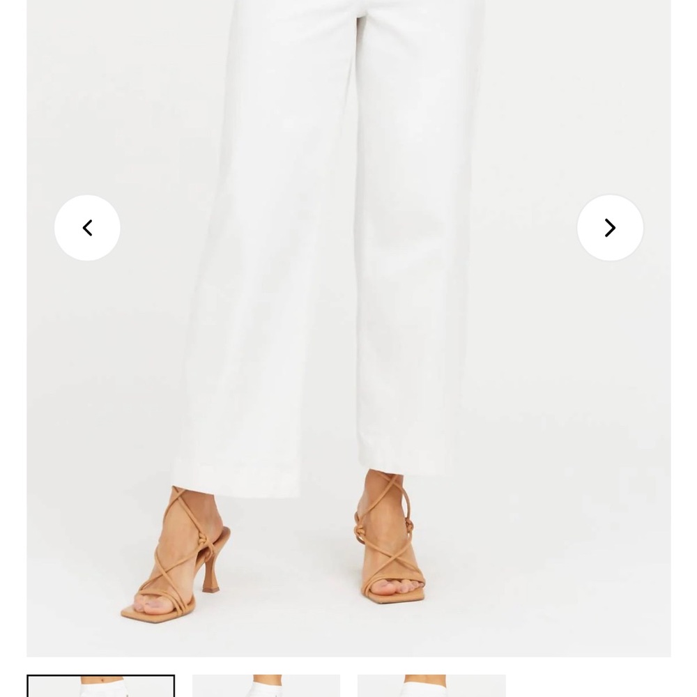 SPANX White cropped wide leg 1X